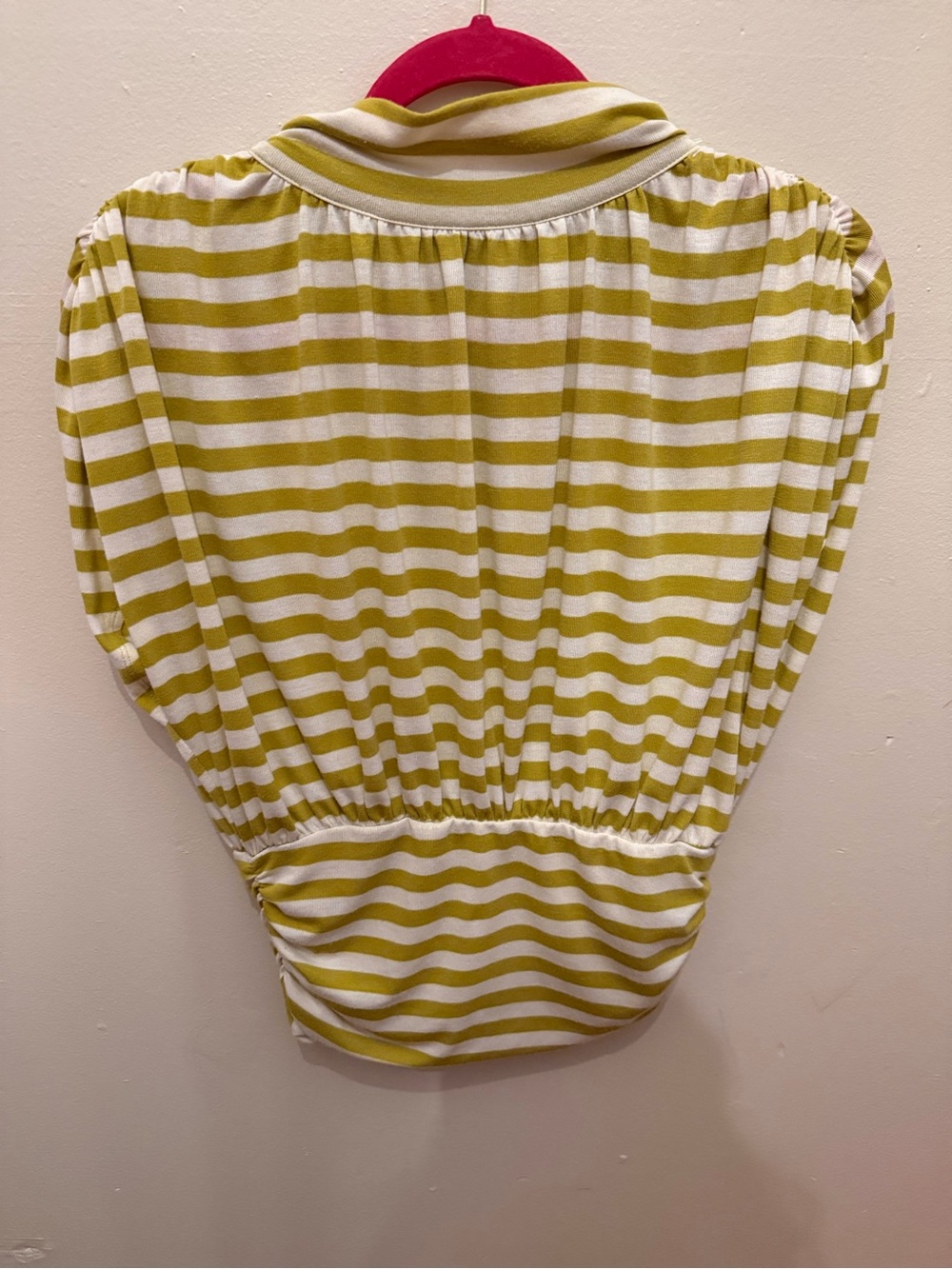 Maeve Anthropologie Striped Mock Neck Bubble Hem Top S